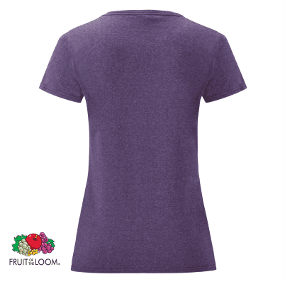 Fruit Of The Loom Damen T-Shirt – Valueweight, Marineblau, Größe S, 100 % Baumwolle, Taillierter Schnitt