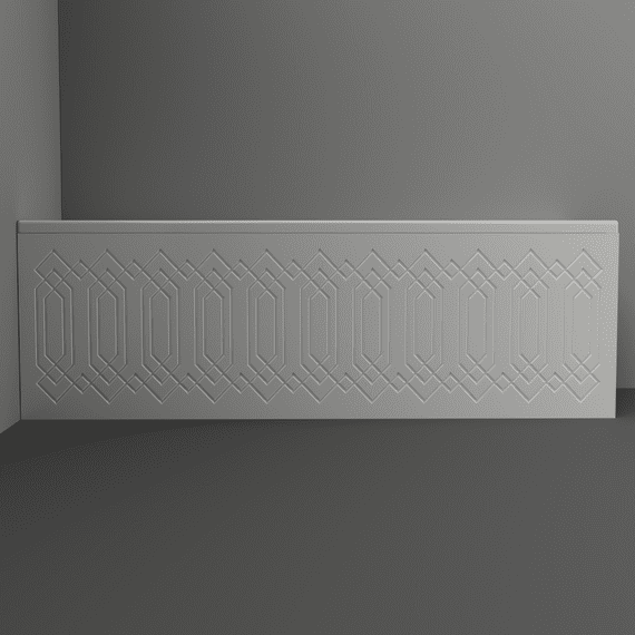Art DecoStyle High Gloss White 1 Piece Bath Panels