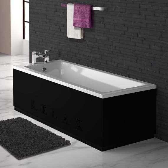 Black Engraved 2 Piece adjustable Bath Panels