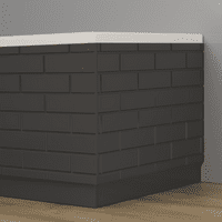 Brick Effect High Gloss Anthracite 2 Piece adjustable Bath Panels