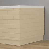 Brick Effect High Gloss Coffee 2 Piece adjustable Bath Panels