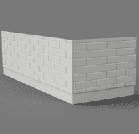 Brick Effect High Gloss White 2 Piece adjustable Bath Panels