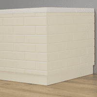 Brick Effect Matt Cream 2 Piece adjustable Bath Panels