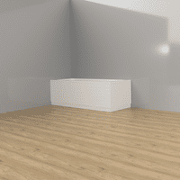 Brick Effect Matt White 2 Piece adjustable Bath Panels