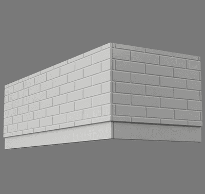 Brick Effect Matt White 2 Piece adjustable Bath Panels