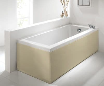 Commercial Grade High Gloss Cream 2 Piece adjustable Bath Panels