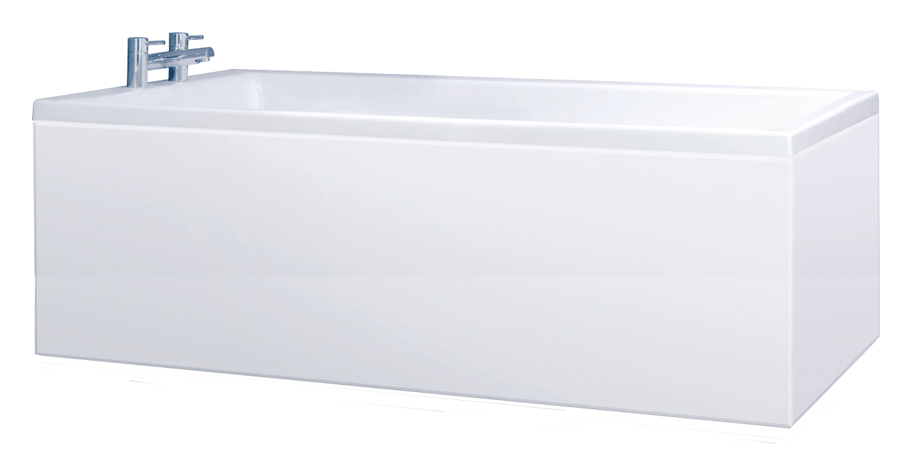 Crown High Gloss White 1 Piece Bath Panels