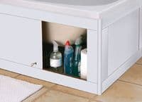 Croydex Unfold 'N' Fit White Bath Panel with Lockable Storage