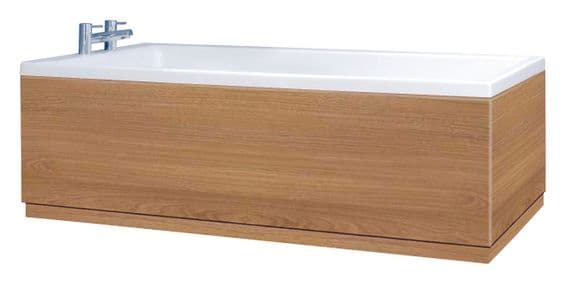 Custom Length Crown Pippy Oak Bath Panels with Plinths