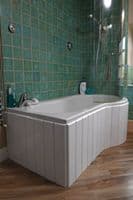 Custom Made Flexible Bath Panel ideal for P / B Shaped Shower Baths any colour / finish