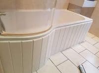 Custom Made Flexible Bath Panel ideal for P / B Shaped Shower Baths any colour / finish