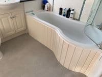 Custom Made Flexible Bath Panel ideal for P / B Shaped Shower Baths any colour / finish