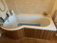 Custom Made Flexible Bath Panel ideal for P / B Shaped Shower Baths any colour / finish