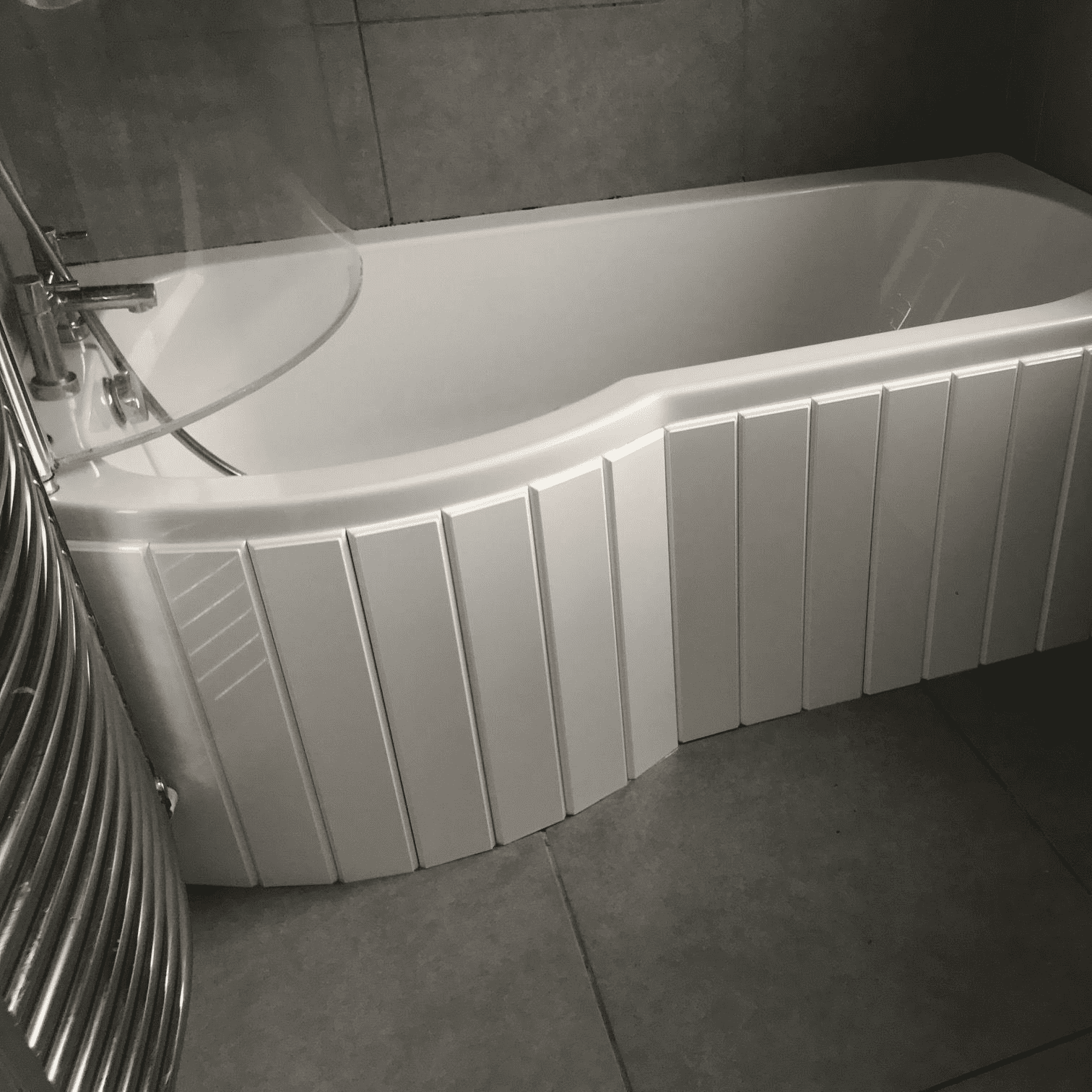 Bath Panel Kit Custom Made Flexible Bath Panel ideal for P / B Shaped Shower Baths any ...