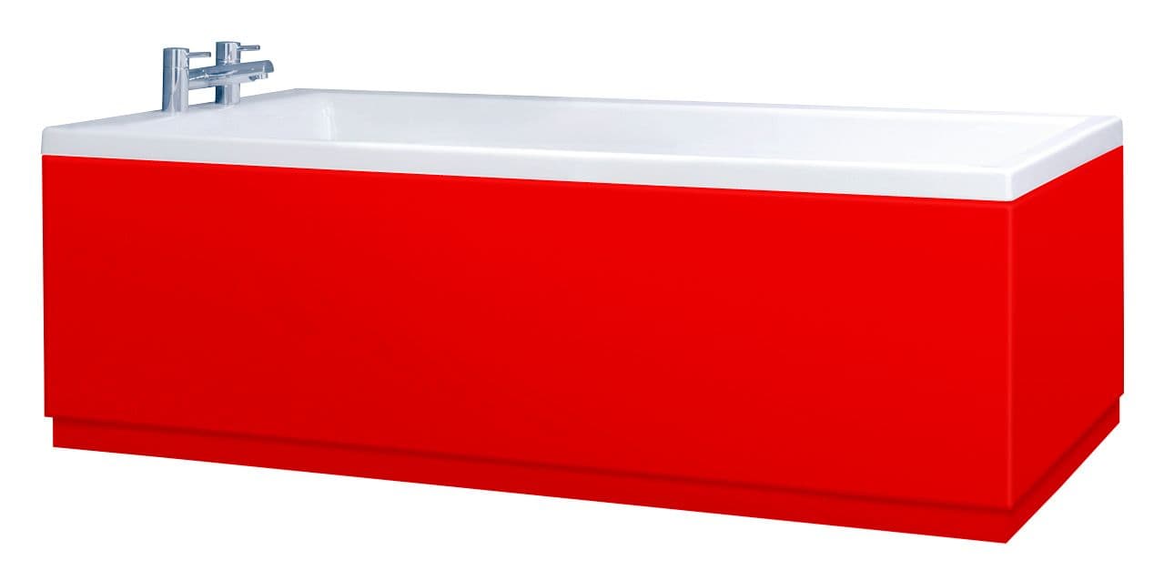 Custom Made High Gloss Red Bath Panel all Styles