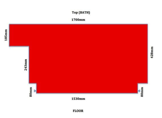 Custom Made High Gloss Red Bath Panel all Styles