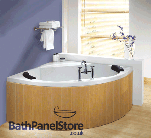 Custom Made Lancaster Oak MDF Flexible Bath Panel ideal for Corner bath and Offset Baths