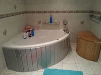 Custom Made Silver  MDF Flexible Bath Panel ideal for Corner bath and Offset Baths