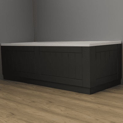 Farmhouse Shaker High Gloss Anthracite 2 Piece adjustable Bath Panels