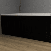 Farmhouse Shaker High Gloss Black 2 Piece adjustable Bath Panels
