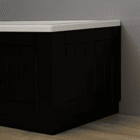 Farmhouse Shaker High Gloss Black 2 Piece adjustable Bath Panels