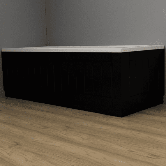 Farmhouse Shaker High Gloss Black 2 Piece adjustable Bath Panels