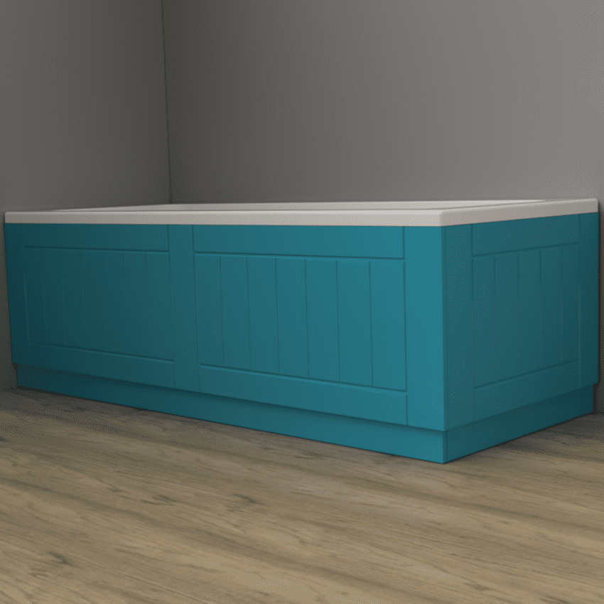 Farmhouse Shaker High Gloss Blue 2 Piece adjustable Bath Panels