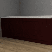 Farmhouse Shaker High Gloss Burgundy 2 Piece adjustable Bath Panels