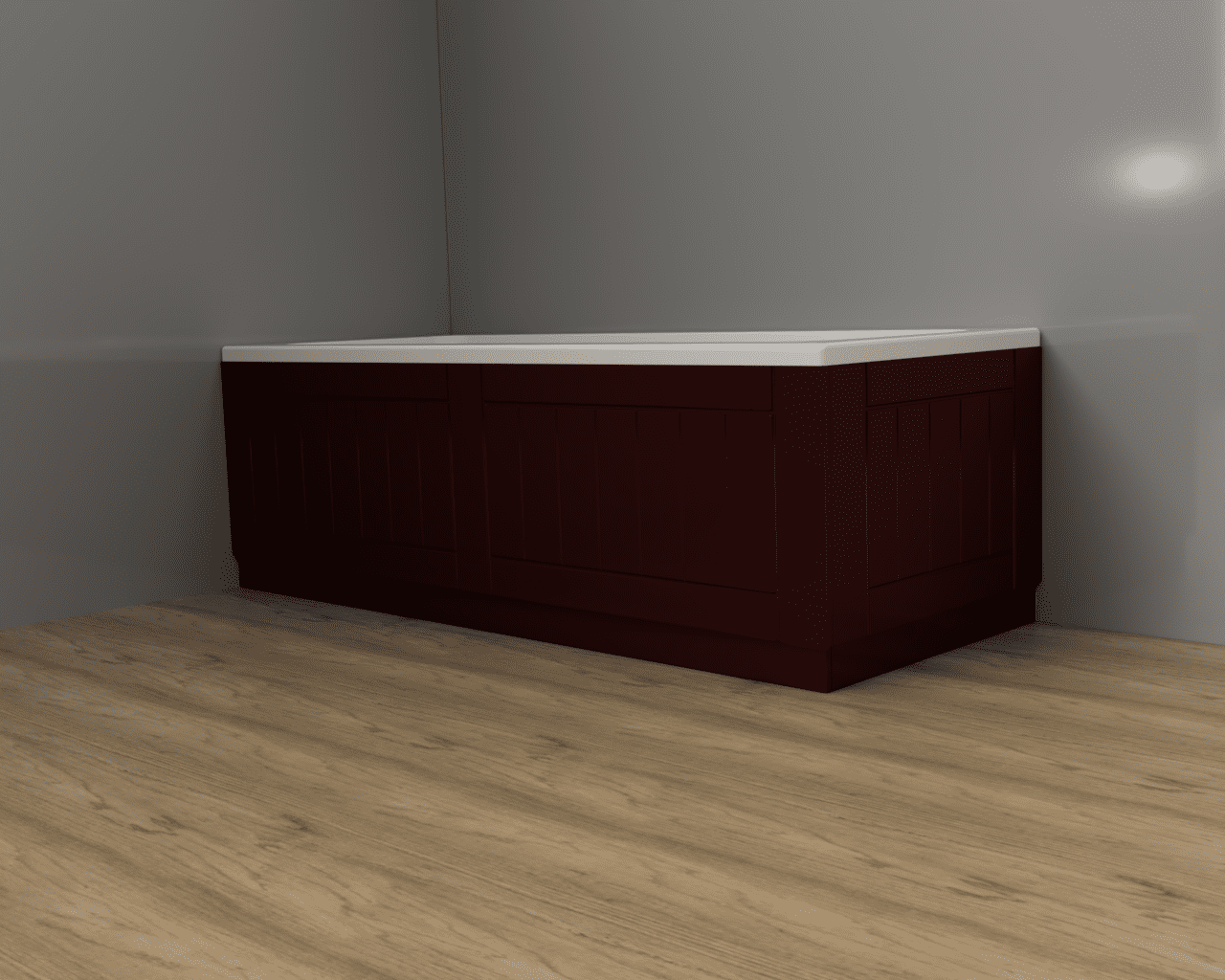 Farmhouse Shaker High Gloss Burgundy 2 Piece adjustable Bath Panels