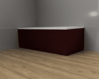 Farmhouse Shaker High Gloss Burgundy 2 Piece adjustable Bath Panels