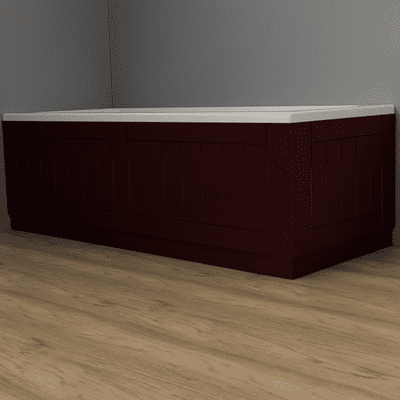 Farmhouse Shaker High Gloss Burgundy 2 Piece adjustable Bath Panels