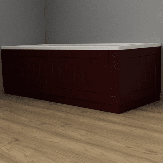 Farmhouse Shaker High Gloss Burgundy 2 Piece adjustable Bath Panels