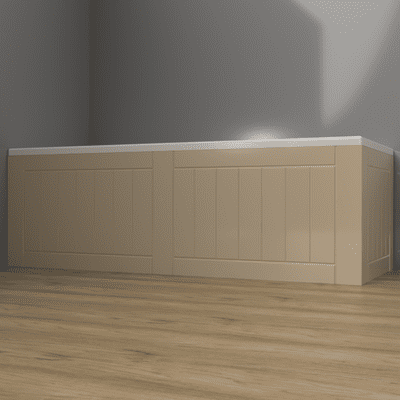 Farmhouse Shaker High Gloss Coffee 1 Piece adjustable Bath Panels