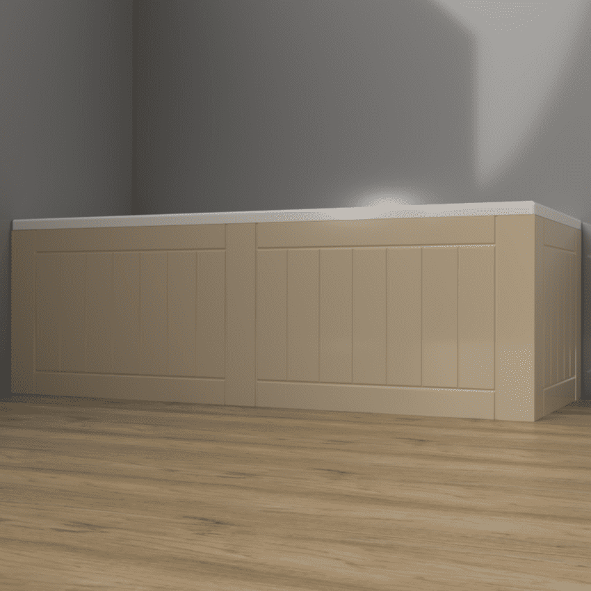 Farmhouse Shaker High Gloss Coffee 1 Piece adjustable Bath Panels