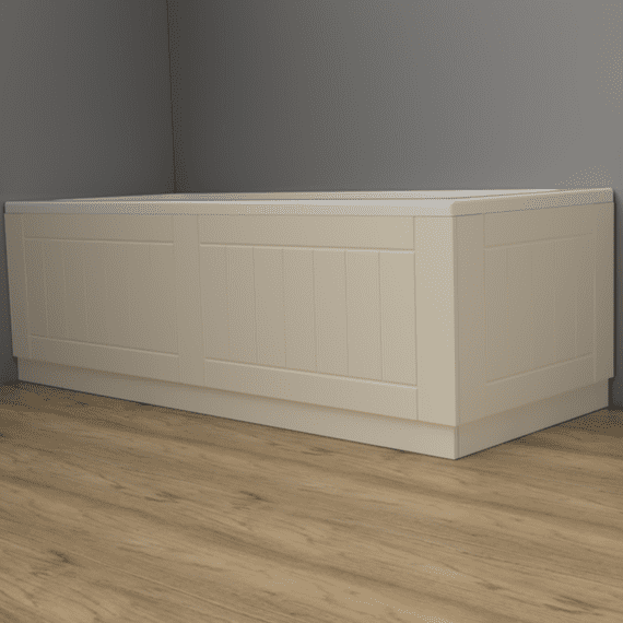 Farmhouse Shaker High Gloss Cream 2 Piece adjustable Bath Panels