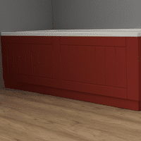Farmhouse Shaker High Gloss Red 2 Piece adjustable Bath Panels