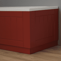 Farmhouse Shaker High Gloss Red 2 Piece adjustable Bath Panels