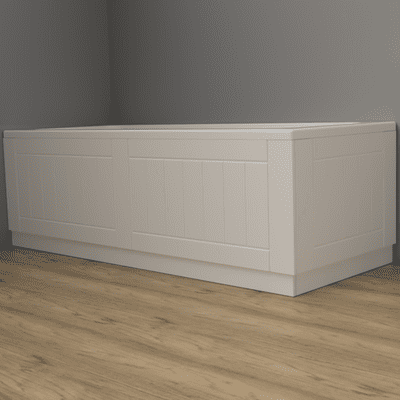 Farmhouse Shaker High Gloss White 2 Piece adjustable Bath Panels