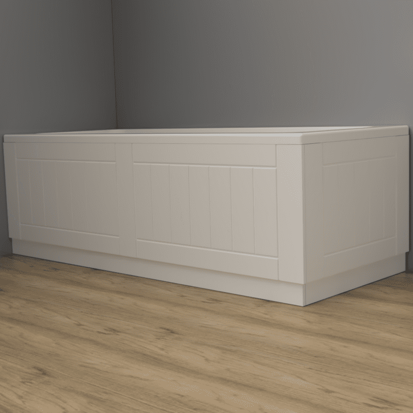 Farmhouse Shaker High Gloss White 2 Piece adjustable Bath Panels