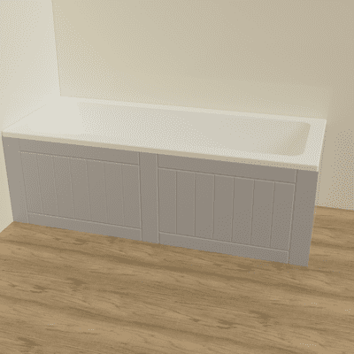 Farmhouse Shaker Light Grey Matt 1 Piece adjustable Bath Panels