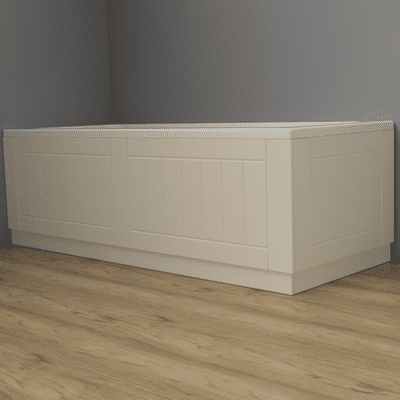 Farmhouse Shaker Matt Cream 2 Piece adjustable Bath Panels