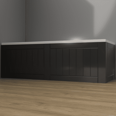 Farmhouse Shaker Style High Gloss Anthracite 1 Piece Bath Panels