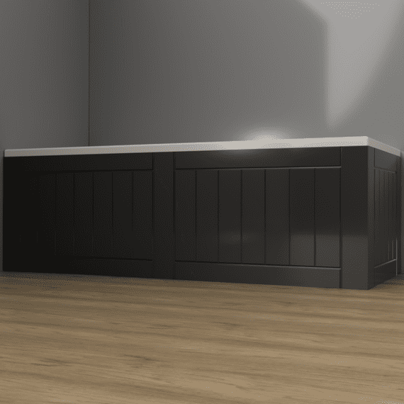 Farmhouse Shaker Style High Gloss Anthracite 1 Piece Bath Panels