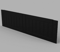 Farmhouse Shaker Style Matt Black 1 Piece Bath Panels