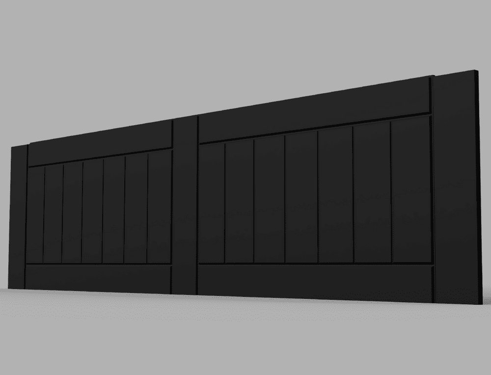 Farmhouse Shaker Style Matt Black 1 Piece Bath Panels