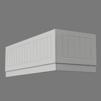 Farmhouse Tongue and Groove Matt  White 2 Piece adjustable Bath Panels