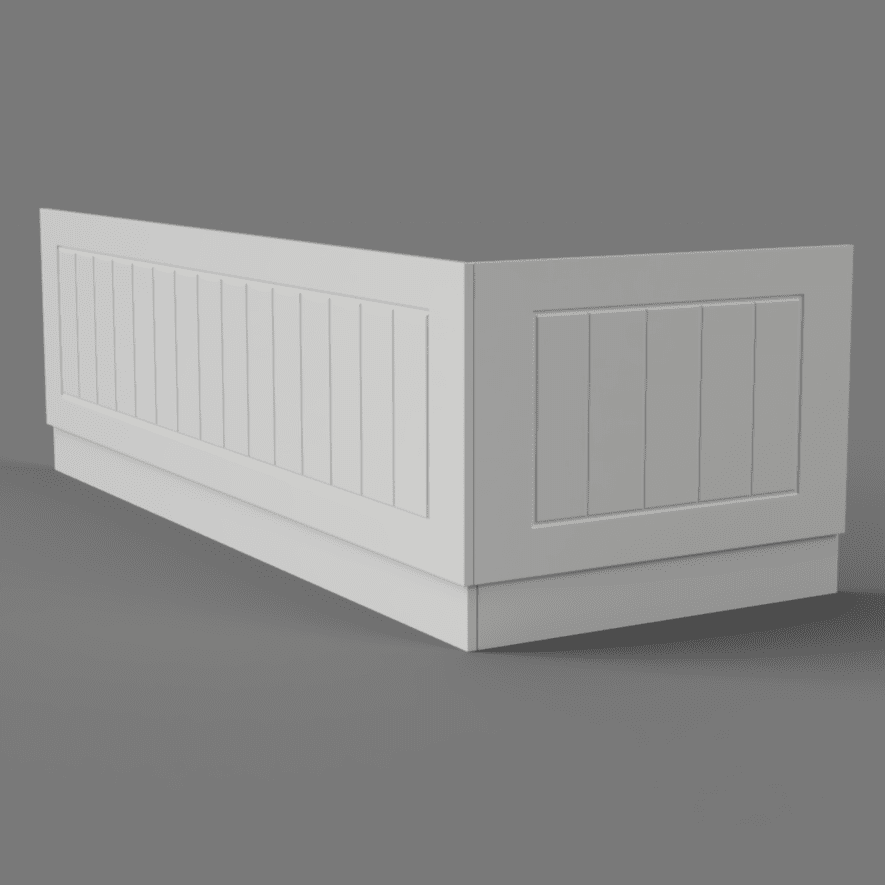 Farmhouse Tongue And Groove Matt White 2 Piece Adjustable Bath Panels farmhouse-tongue-and-groove-matt-white-2-piece-adjustable-bath-panels