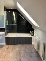 Flexible Bath Panel ideal for P / B Shaped Shower Baths any colour / finish Standard Sizes