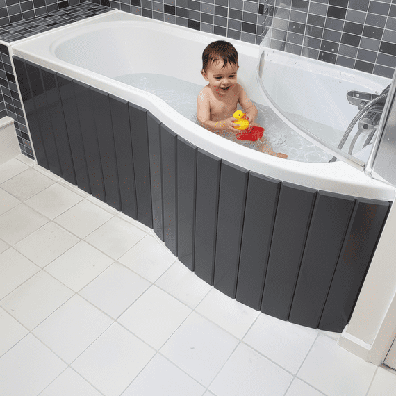 Flexible Bath Panel ideal for P / B Shaped Shower Baths any colour / finish TRADE PACK
