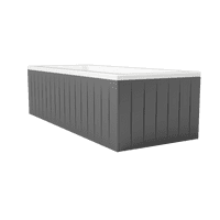 Fluted High Gloss Anthracite 1 Piece Bath Panels